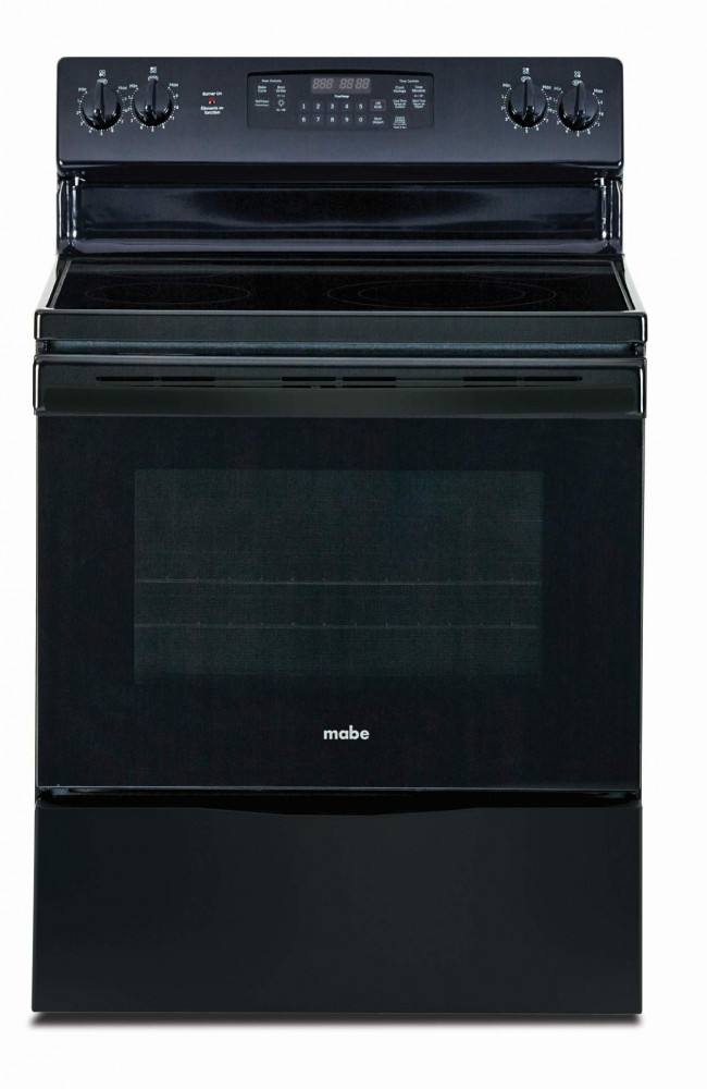 Mabe electric oven, 4 ceramic burners, black, digital display