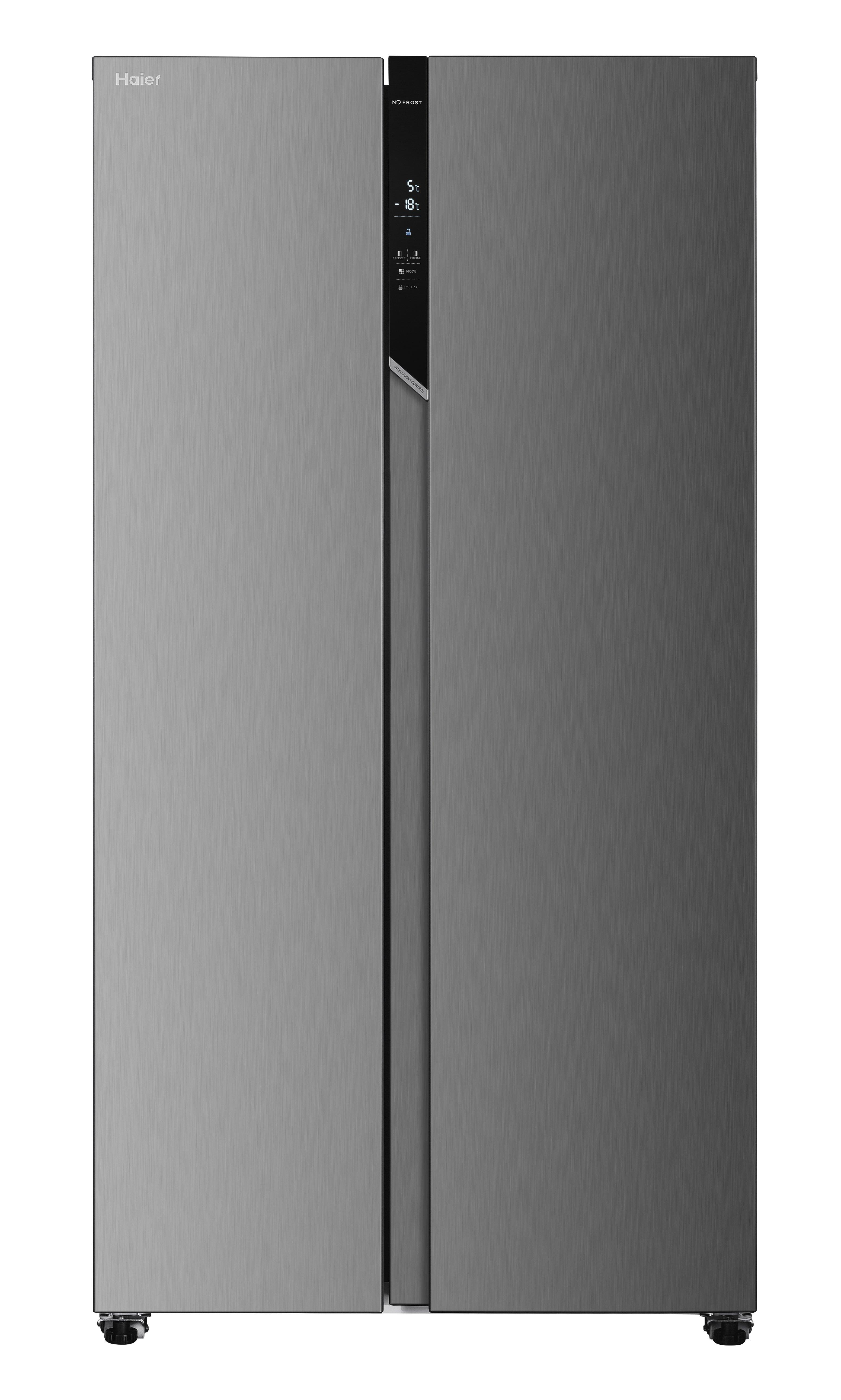 Haier, Side by Side Refrigerator, 12.1Cu.ft, Freezer 6.3 Cu.ft, Inverter, Silver