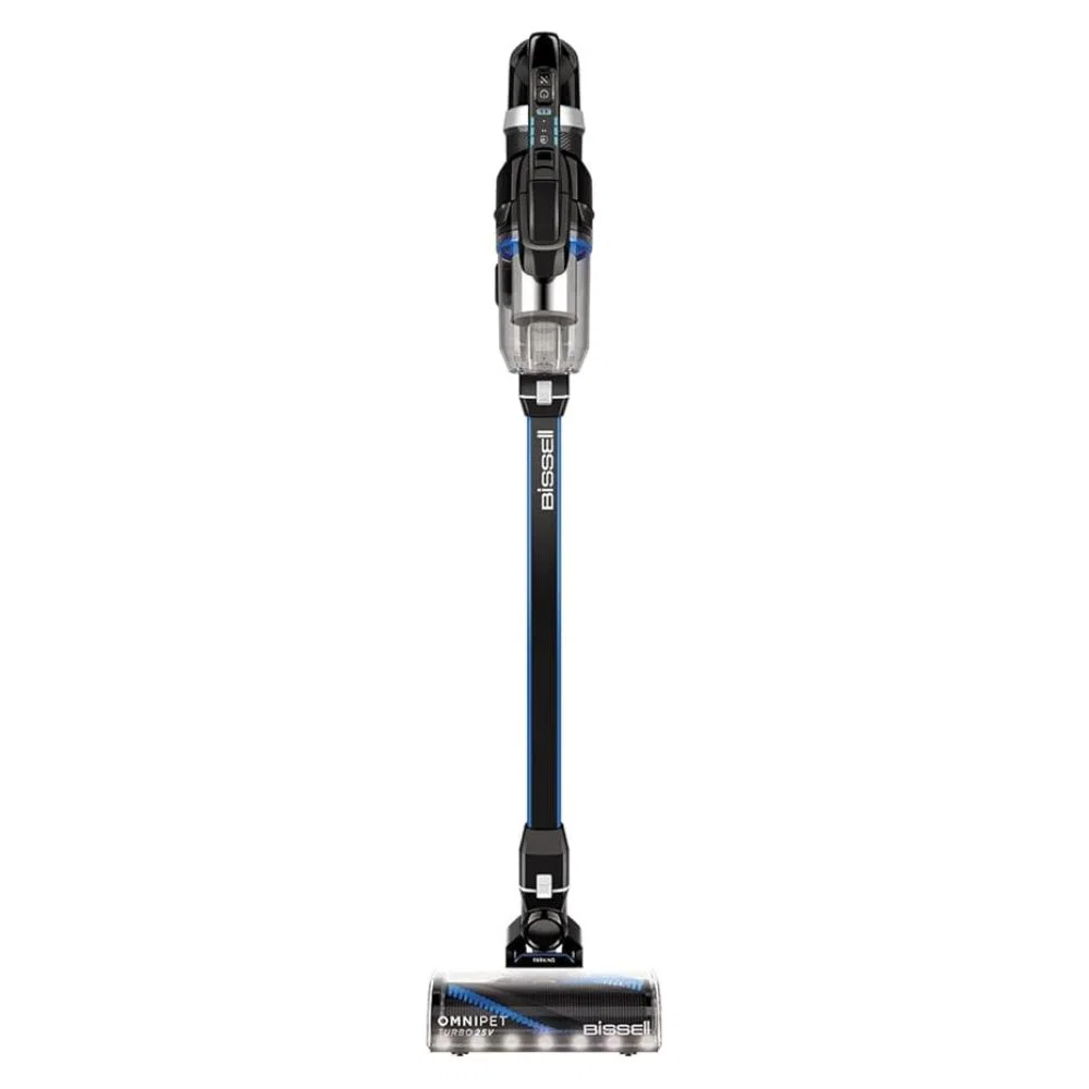 Bissell - OMNIPET Turbo Cordless Vacuum, Titanium and Blue Accents, L