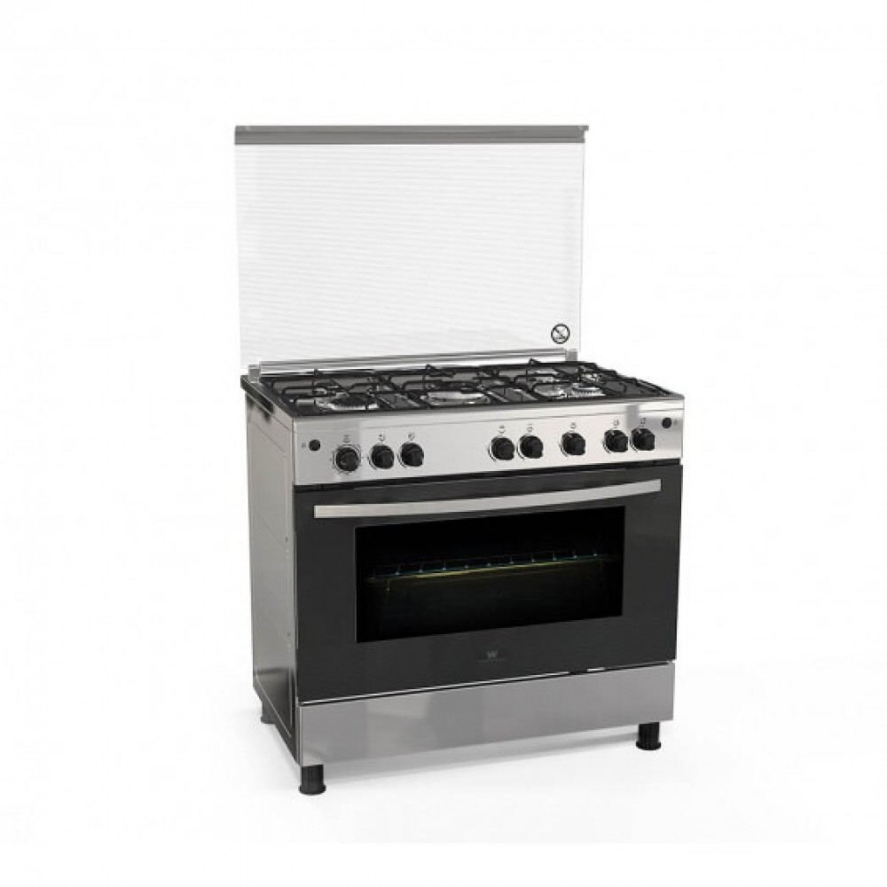 White Westinghouse Gas Oven 60*90cm, 5 Steel Burners