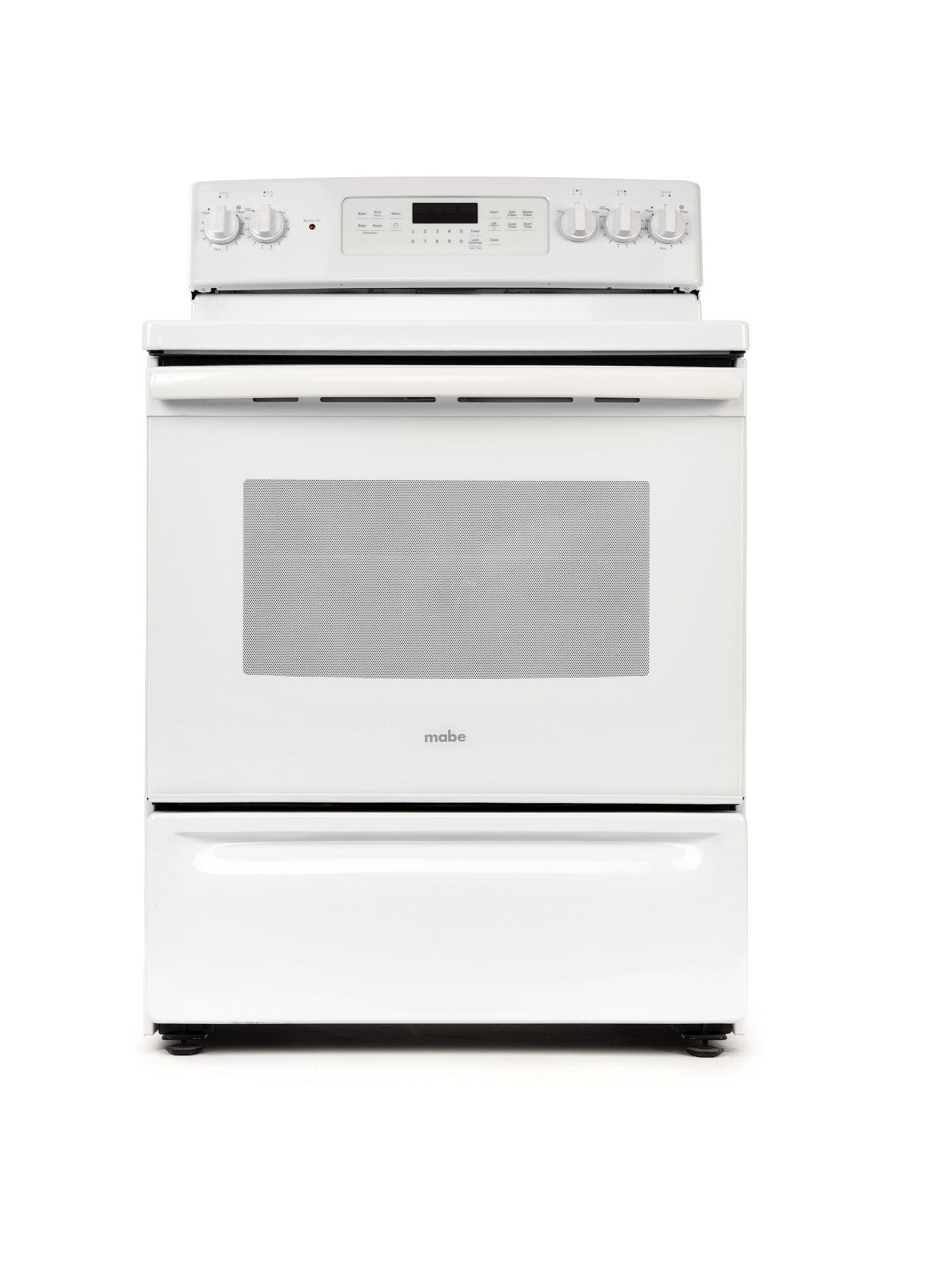 Mabe Electric Ceramic Cooking Range, 5 Radiant Burners, White
