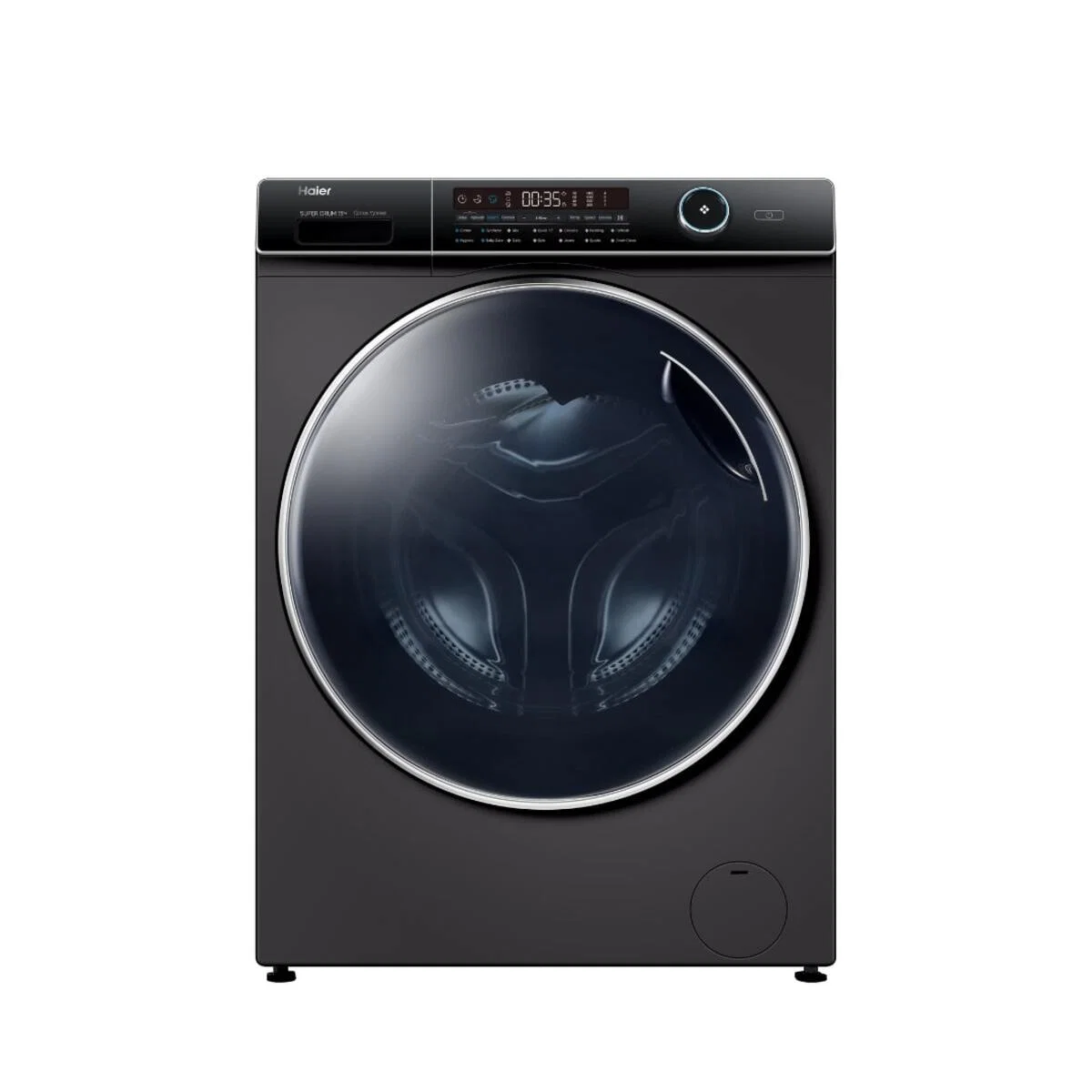 Haier Washing Machine, Front Automatic, Drying 100%, Capacity 15 kg, 1400 RPM, Drying 10 kg, 14 Programs, Inverter, Steel