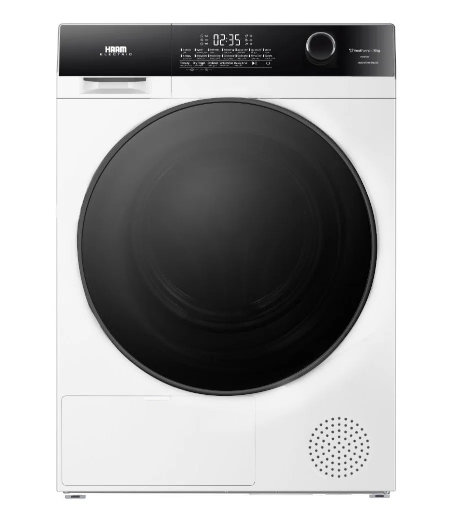 Haam Dryer 10 kg Inverter, White ,Heat Pump Condenser