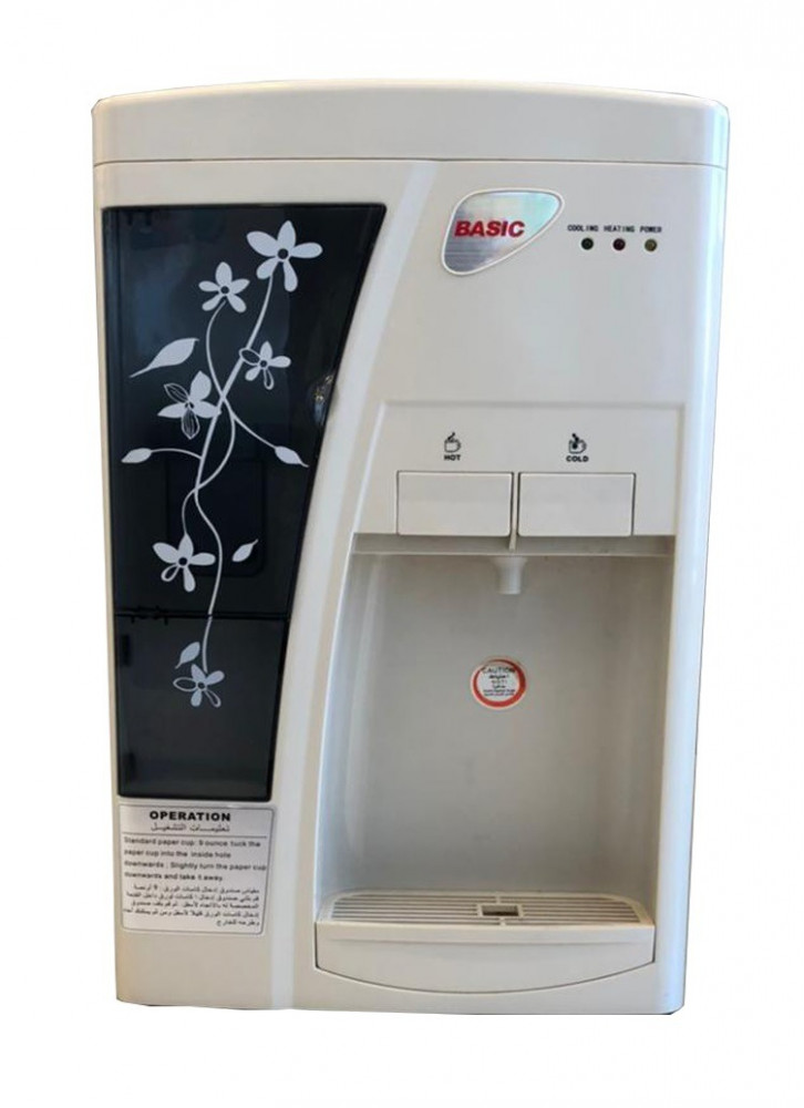 Basic tabletop water dispenser, one hot and cold tap