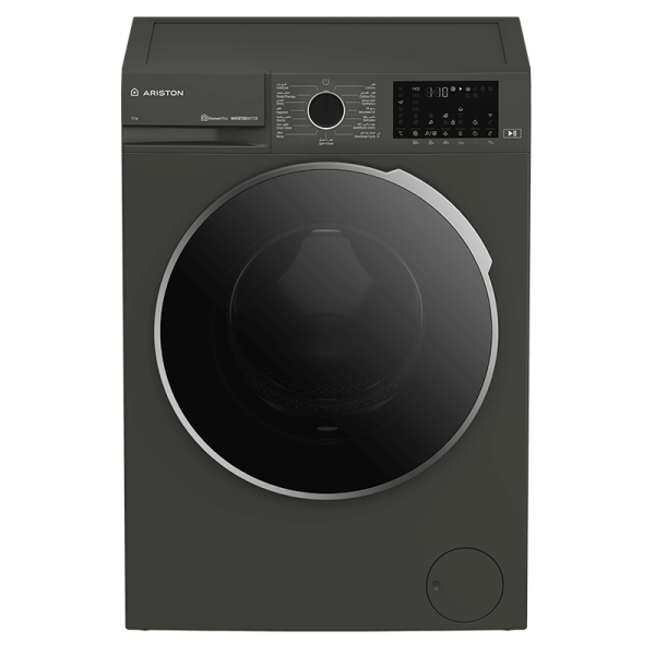 Ariston Washer Front Load – 12 Kg Washing – 15 Programs – Gray