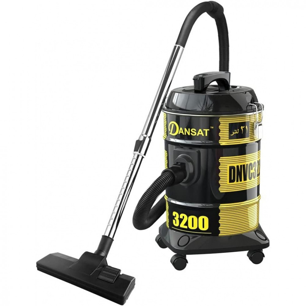 Dansat 1400W Barrel Vacuum Cleaner, 21L, Yellow