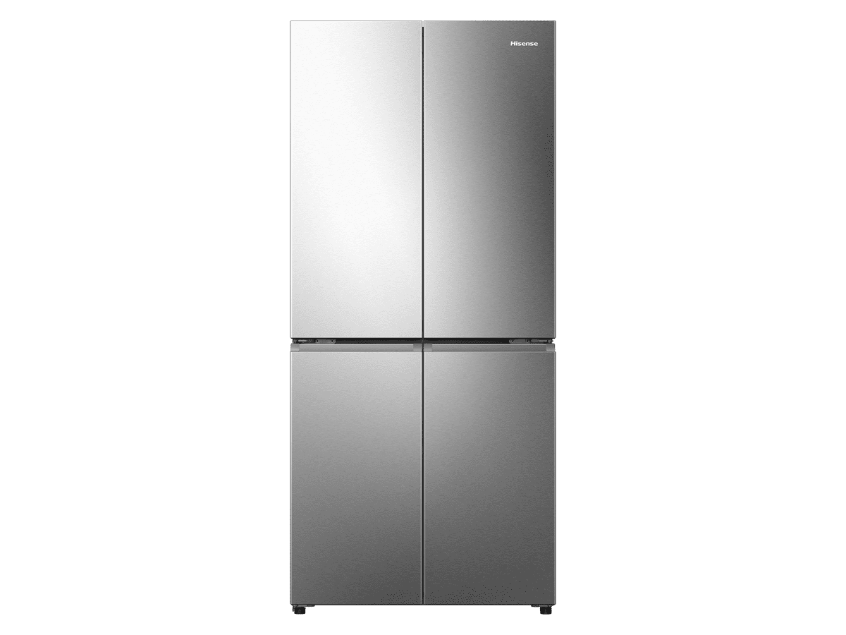 Hisense Side by Side 4 Door Refrigerator 10. 5Cu.ft, Freezer 5.6Cu.ft, Inverter Color Silver
