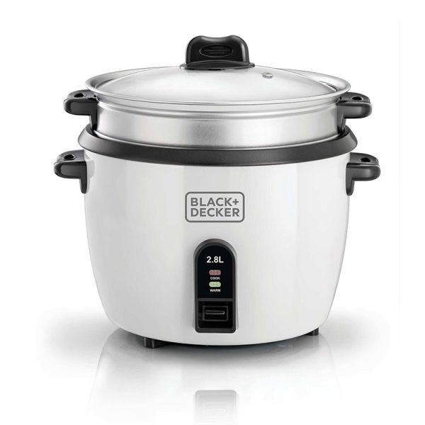 BLACK+DECKER Rice Cooker- 2.8 L – White