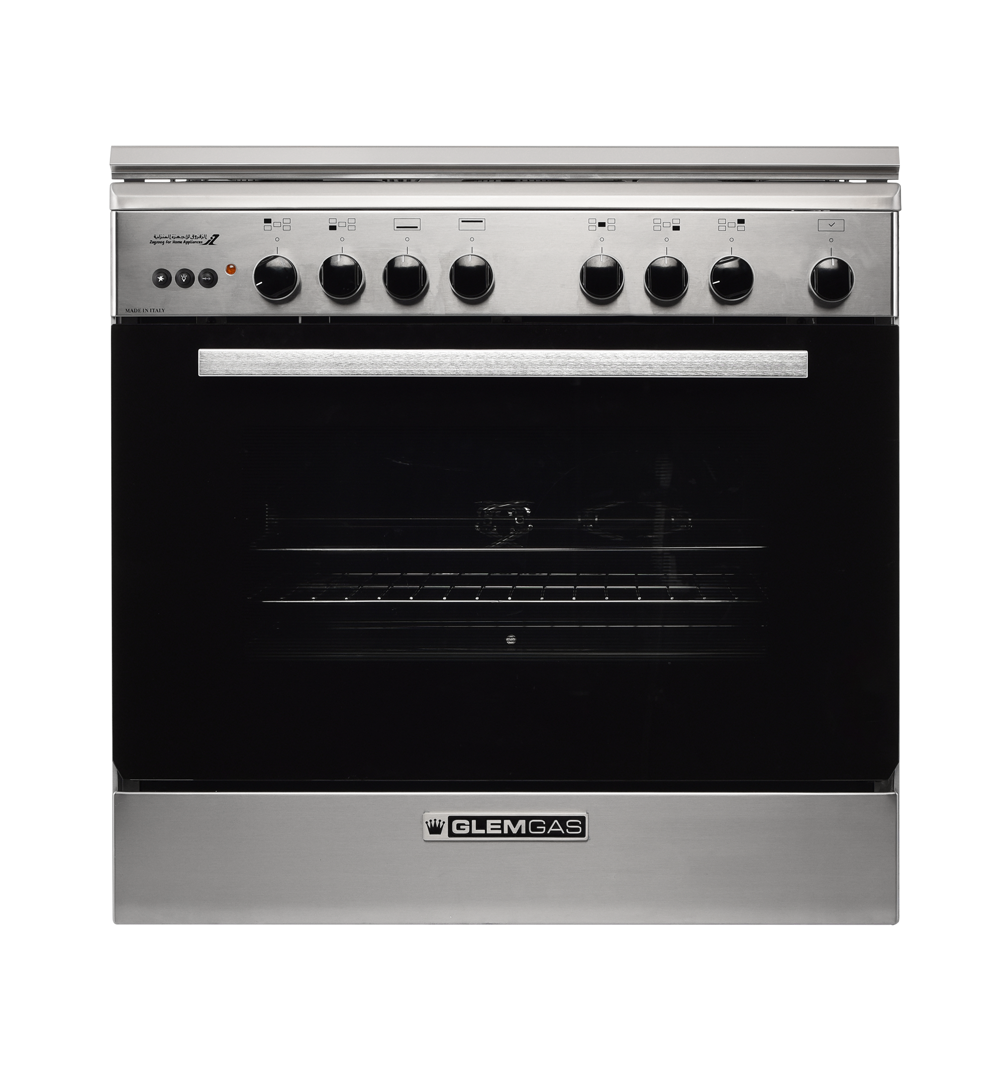 Glem Gas Cooker Size 80X50, 5 GB, Button Spark Ignition,Stainless Steel
