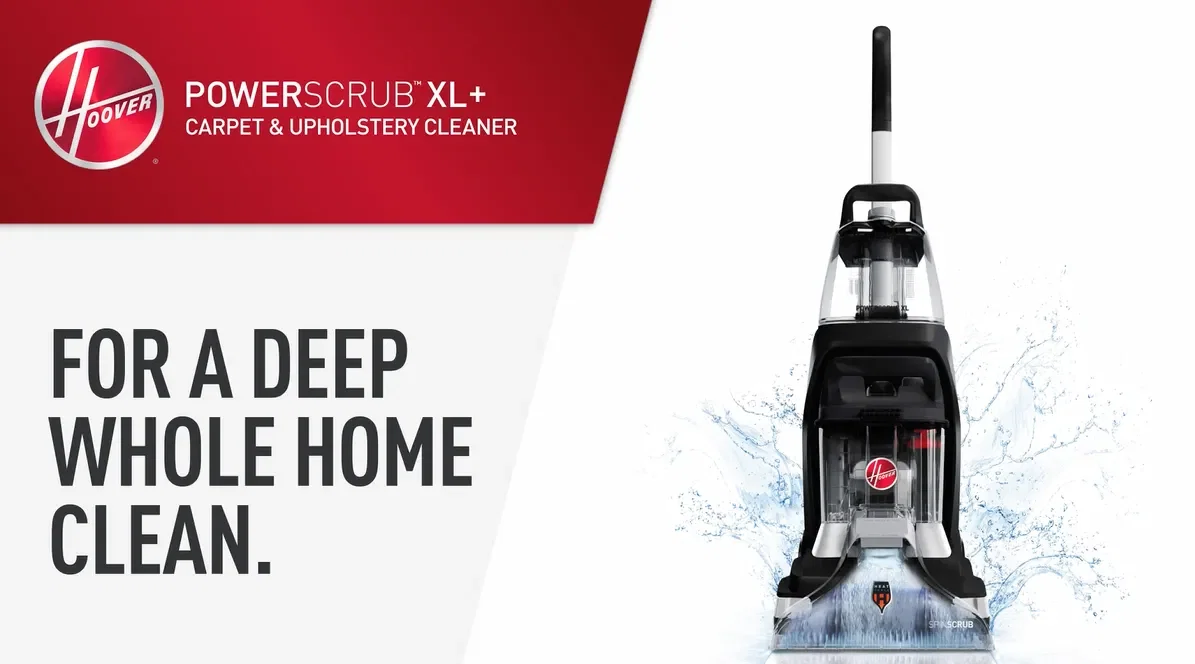 Hoover Washer  Powerscrub XL + Carpet, 4.5 L, 1200W, Black