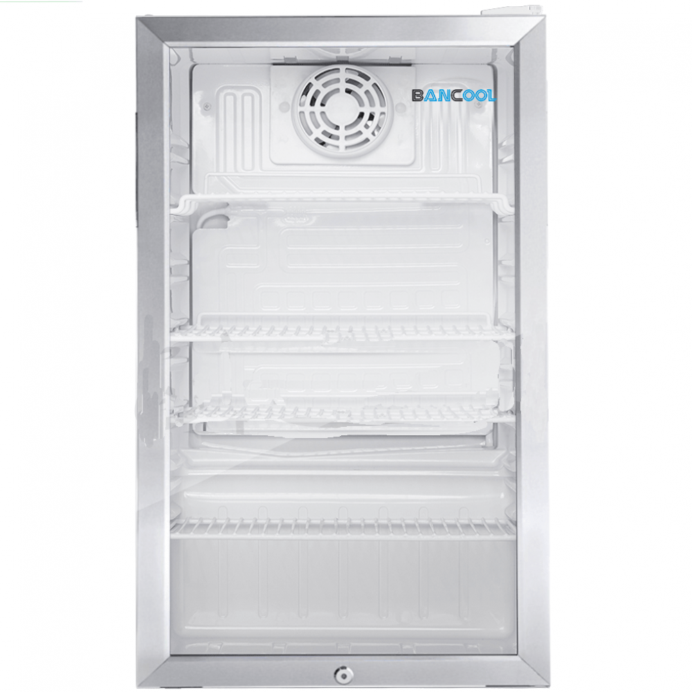 Bankol 92L Single Door Display Refrigerator, White Steel, 4 Shelves