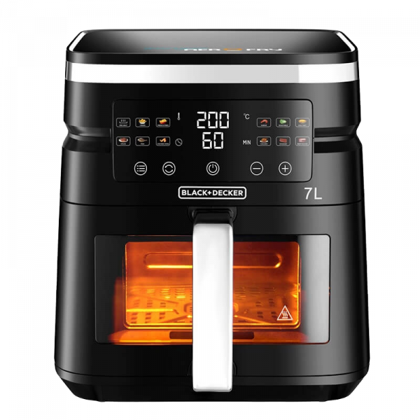 BLACK+DECKER Air fryer – 7 L – 12 Programs – 1800 W – Black