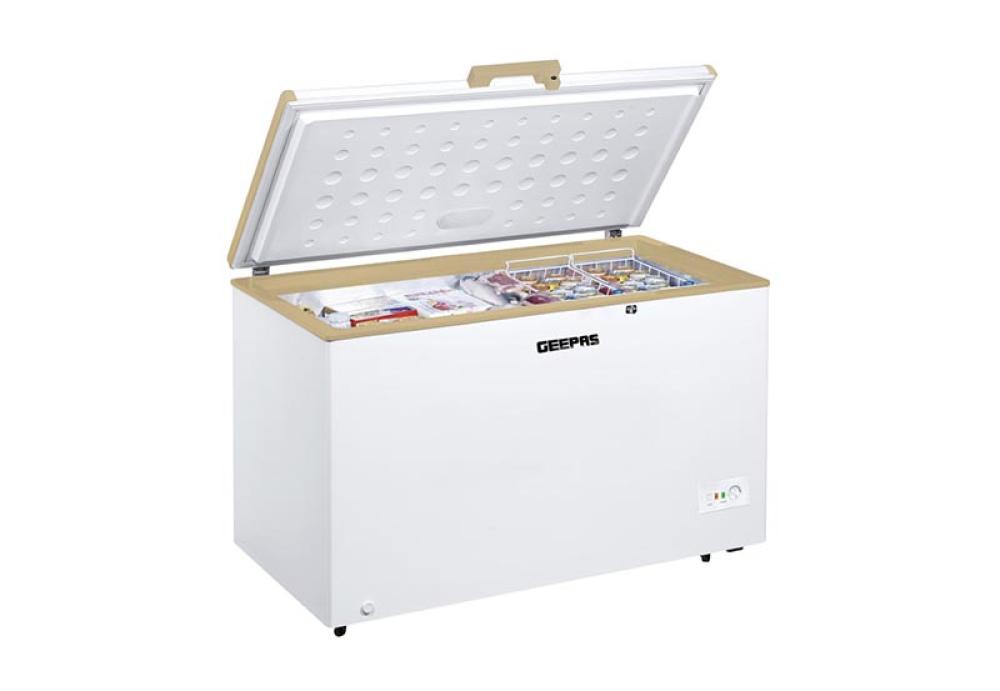 Geepas 380L Chest Freezer, 13.4 cu ft, White