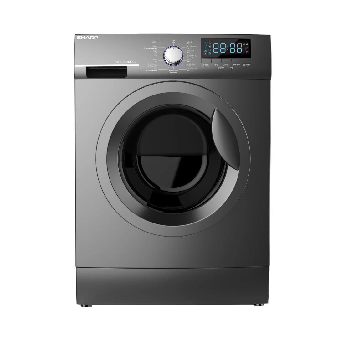 Sharp Front Load Washing Machine 7Kg 1200 RPM Stainless Steel