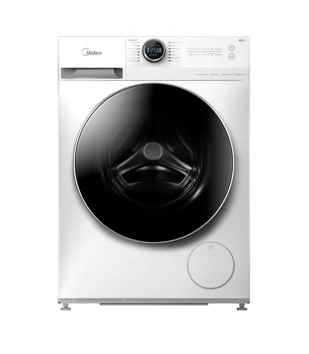 Midea Front Loading Washing Machine 12kg, 100% Dry 8kg, Inverter, White