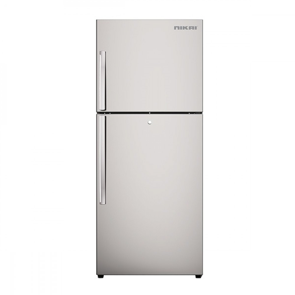 Nikai 2-Door Refrigerator, 418 Liters 14.7 Cubic Feet, Stainless Steel, Inverter