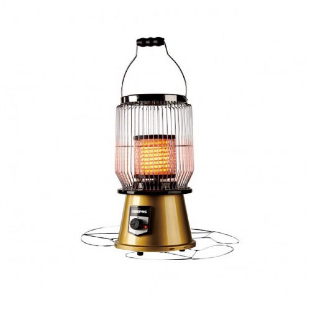 Geepas Halogen Heater 2000 Watts, Gold