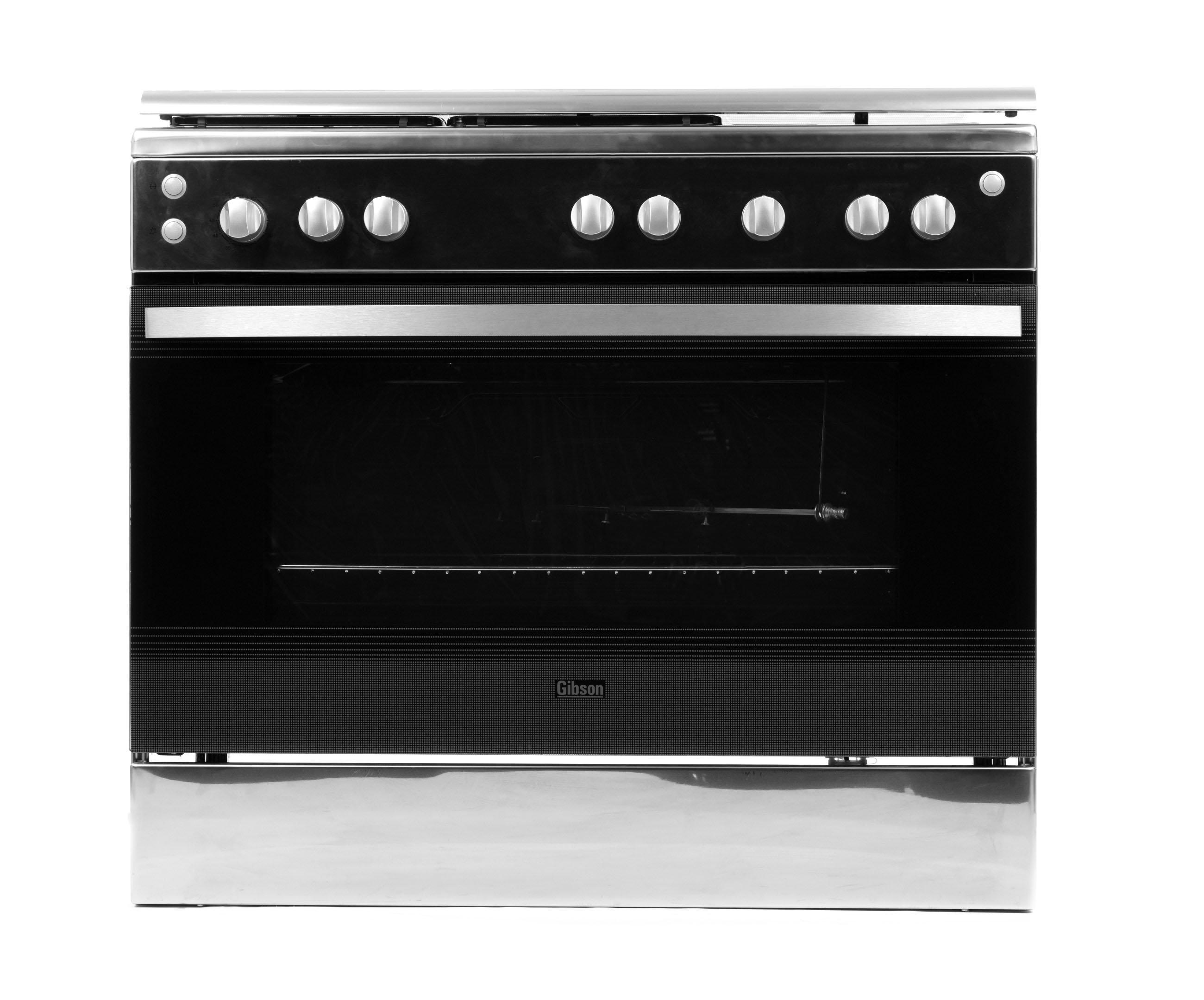 Gibson Gas Cooker 90x60cm, 5 Gas Burners,Stainless Steel