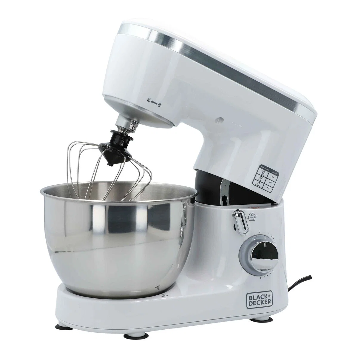 Black & Decker Food Processor, 1000 W, 4 L , 6 Speeds, White