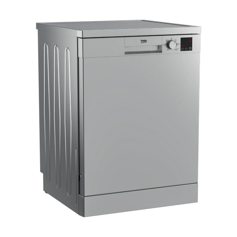 Beko Dishwasher, 6 Programs, 14 Place Settings, Silver Digital Display