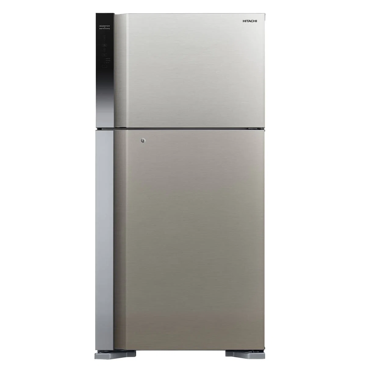 HITACHI Double Door Refrigerator 18 Cu.Ft, 540 Ltr, THAILAND, Inverter control system, Brilliant Silver
