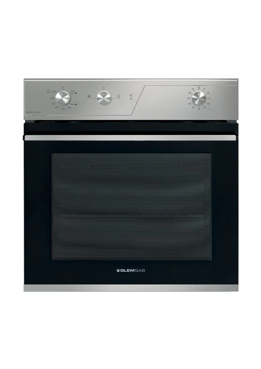 Glem Gas Built-in Oven 59.7 cm , Steel ,Full Safety