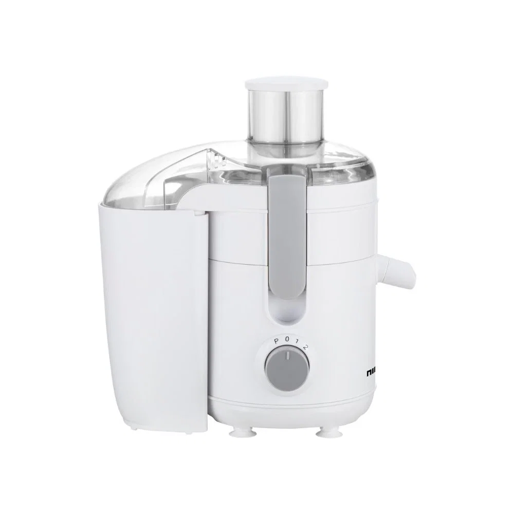 Nikai Fruit Juicer, 350 Watts, Cup 950 Ml, Two Speeds, Stainless Steel Filter, White