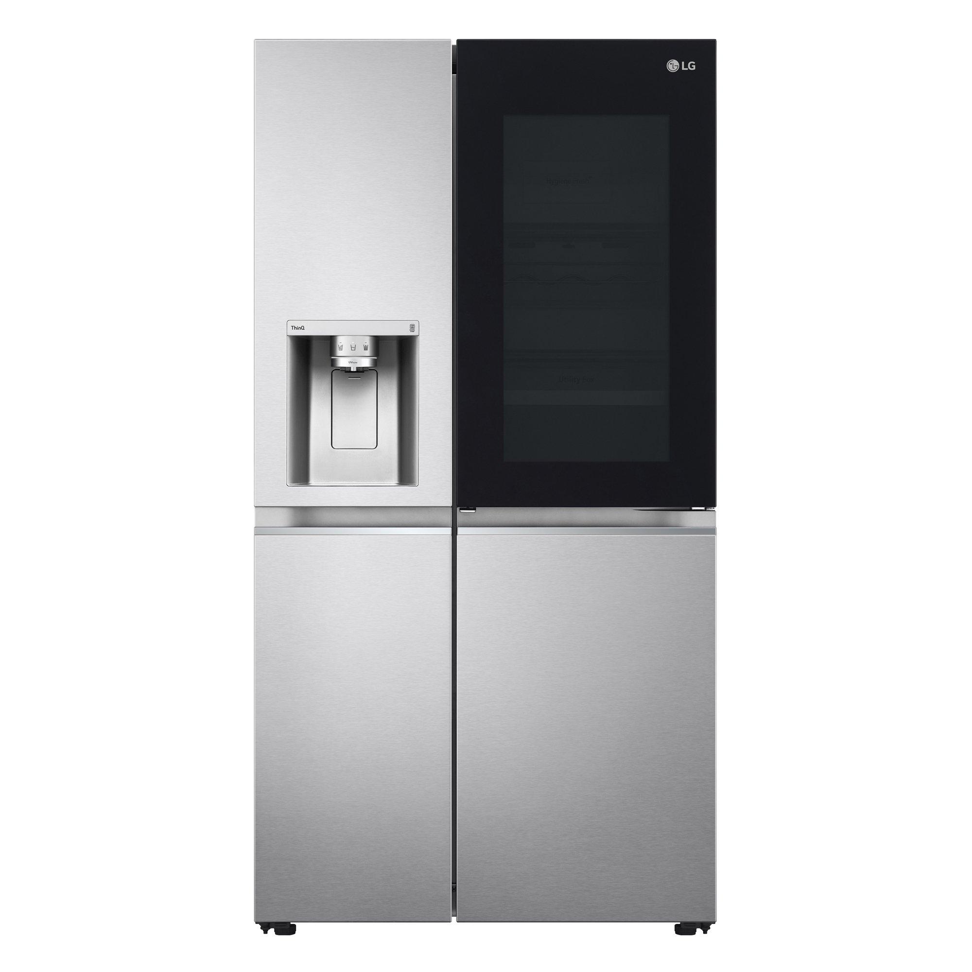 LG, SBS Refrigerator 14.5Cu.ft, Freezer 7.2Cu.ft, InstaView,Water Dispenser, Noble Steel