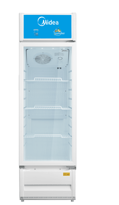 Midea Show Case Refrigerator Single Door, 211 Liter, White
