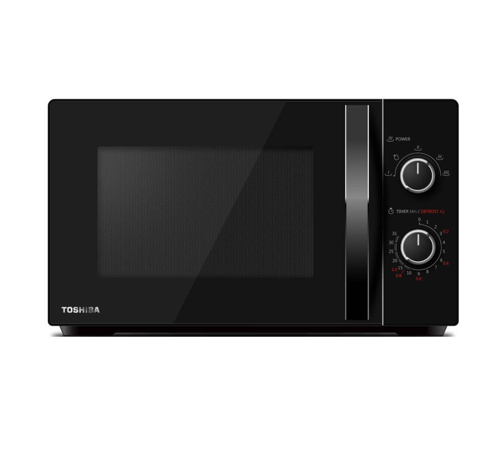 Toshiba Microwave, 20 Liters, Digital Display, 9 Programs, Black