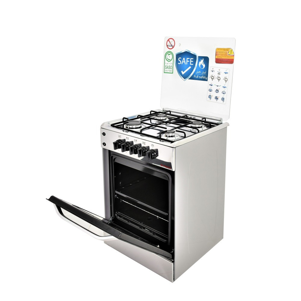 Fresh Gas Oven 55*55 cm, 4 Stainless Steel Burners, Self Ignition
