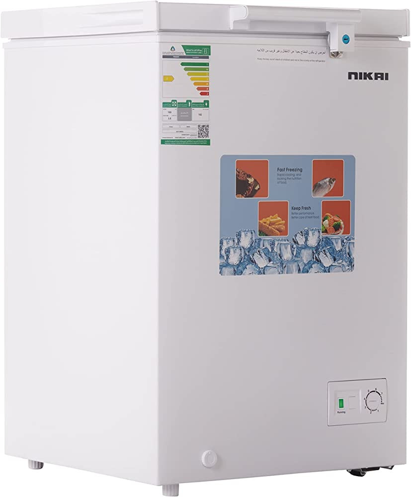 Nikai Chest Freezer, 3.5 cu ft, 99 L, White