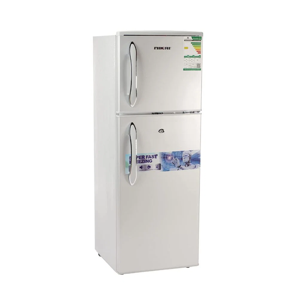 NIKAI REFRIGERATOR DOUBLE DOOR, 4.66CU.FT /132LTR , DEFROST, SILVER