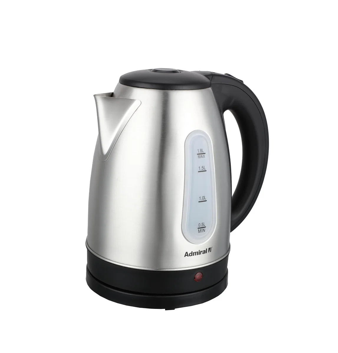 Admiral Kettle, 1.8L Capacity, 2200W Power, Stainless Steel, Front Water Gauge, Silver