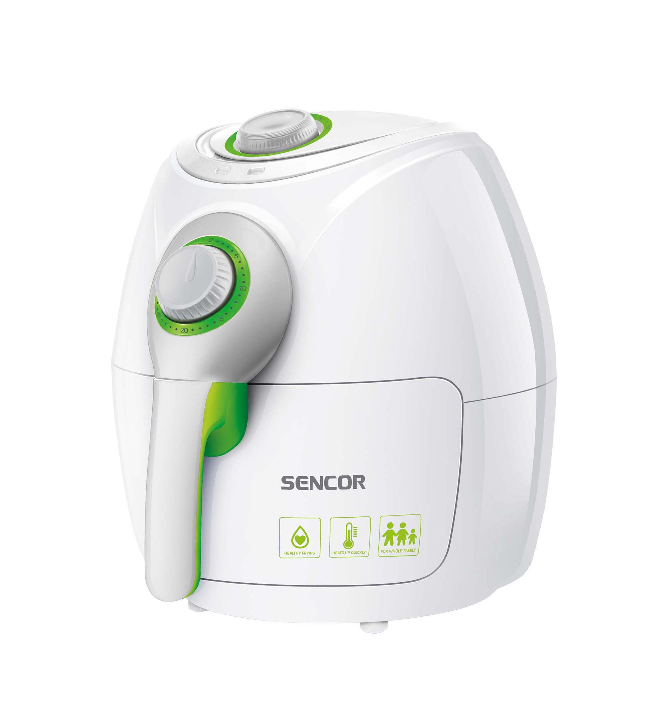 Sencor Air Fryer 2.6L 1,500W White x Green