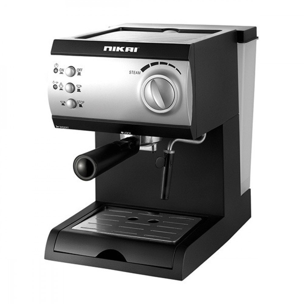 Nikai Coffee Maker, Espresso Cappuccino, 1050 Watts, 1.5 Liters