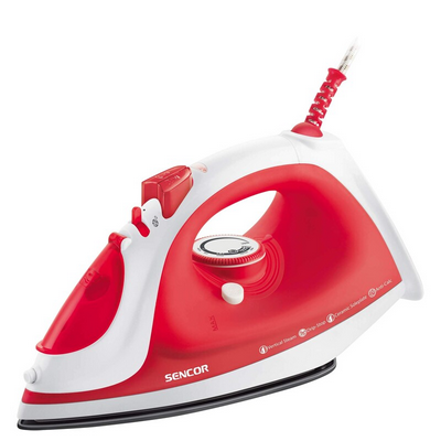 Sencor Steam Iron 2200 Watt, White By Red, 260 ML
