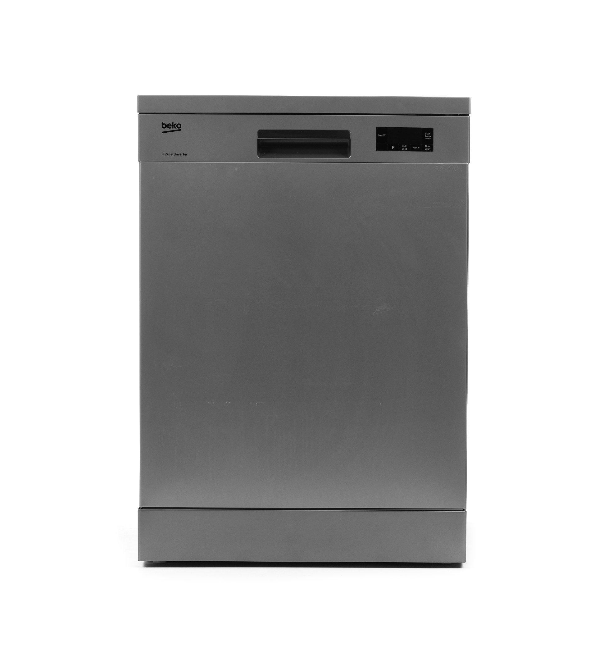 Beko Dishwasher, 6 Programs, LED Display, 14 Place Setting, Inverter, Silver.