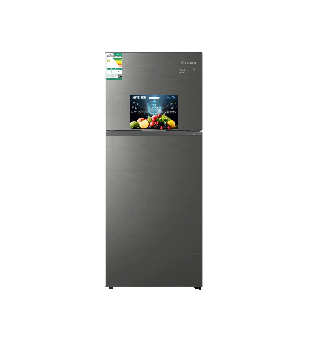 Fisher 2-Door Refrigerator 13.3 cu ft (372 L) Steam Silver