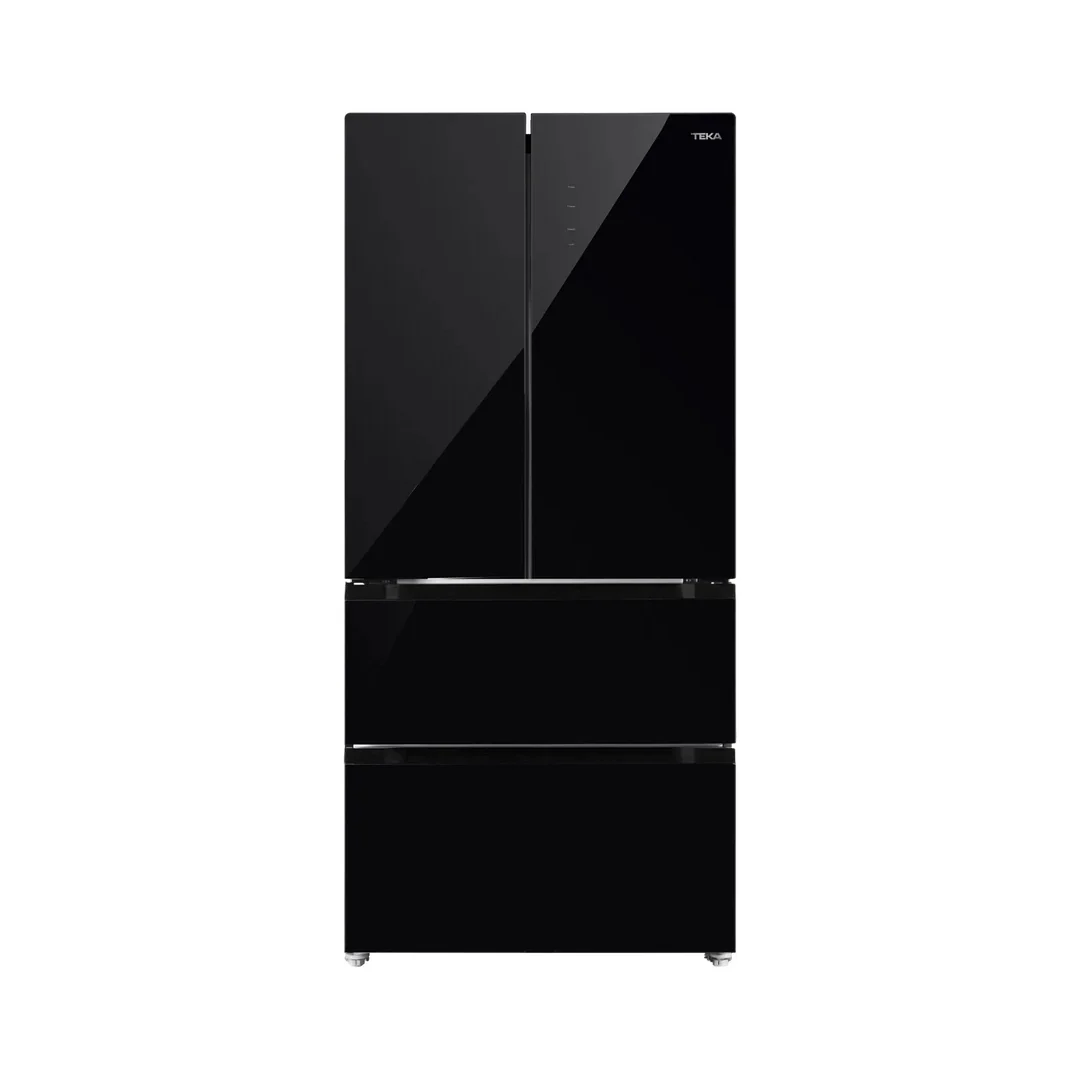 Teka French Door Refrigerator 510L  Inverter Motor No Frost Glass Door Black Glass