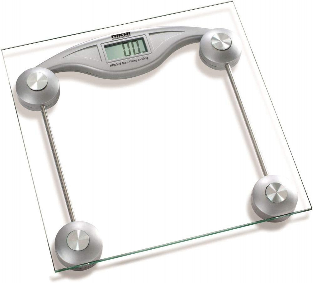 Nikai glass bathroom scale, 150 kg