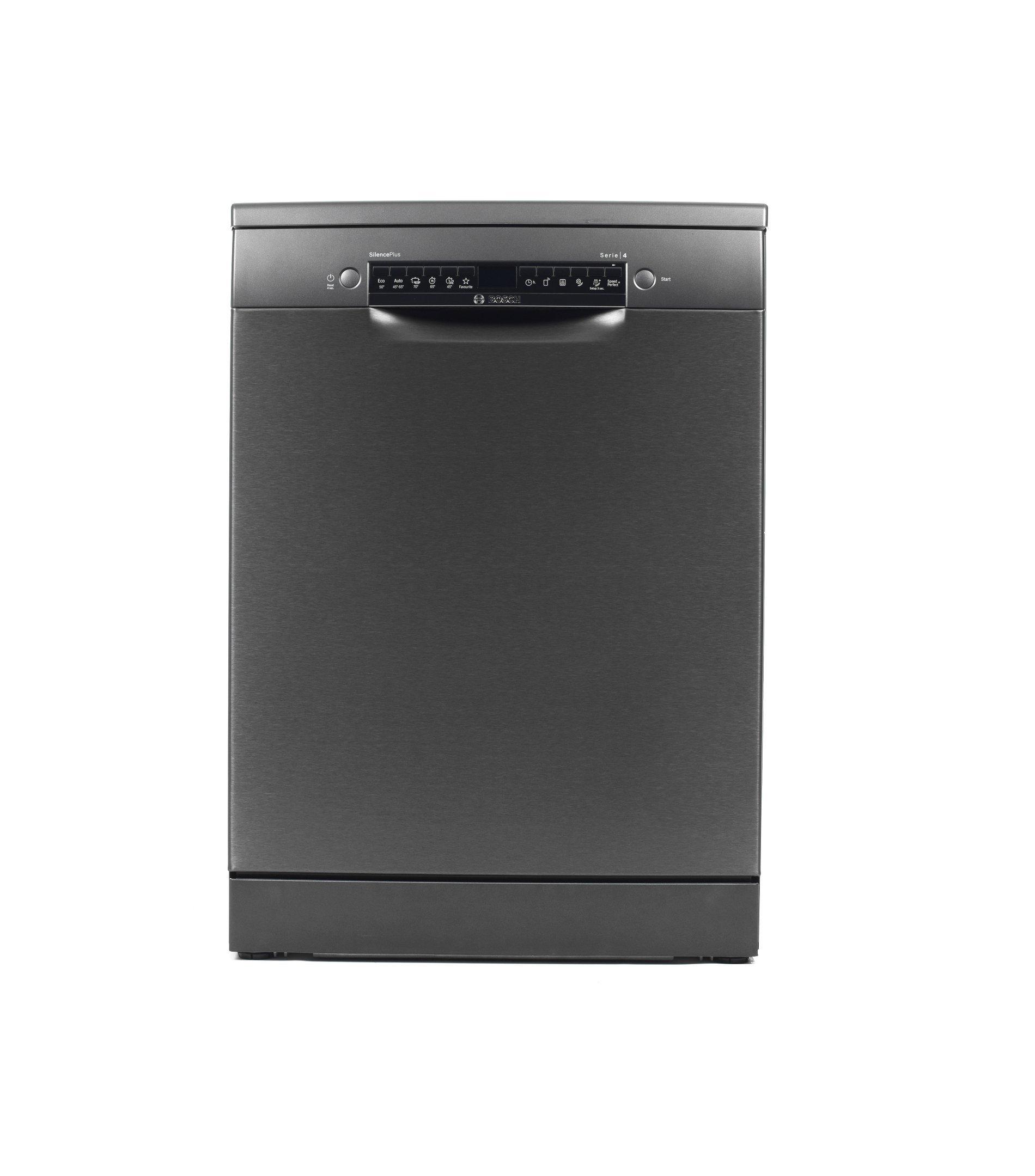 Bosch Dishwasher 14 Place Settings, Homeconnect, Serie 4, Programs 6, Black Inox