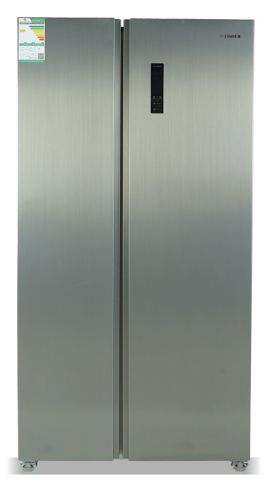 Fisher Side-by-Side Refrigerator, 18.8 cu. ft., 531 L, Silver, Inverter