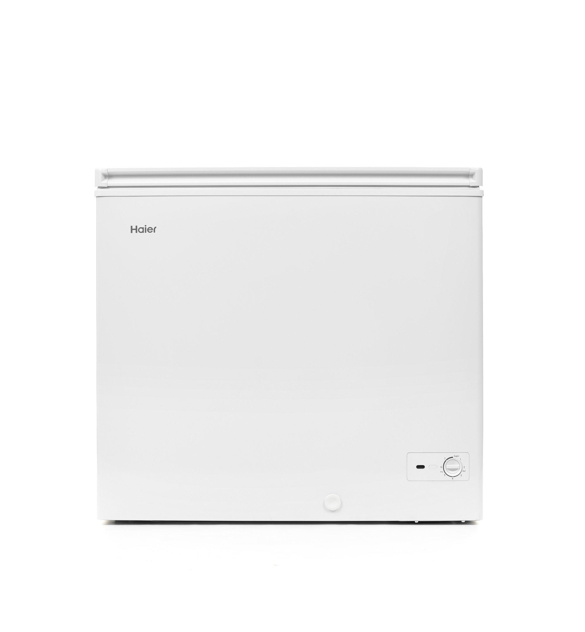 Haier, Chest Freezer, 7 Cu.ft., 197L, Inverter, LED, Recessed Handle, Door Lock, White