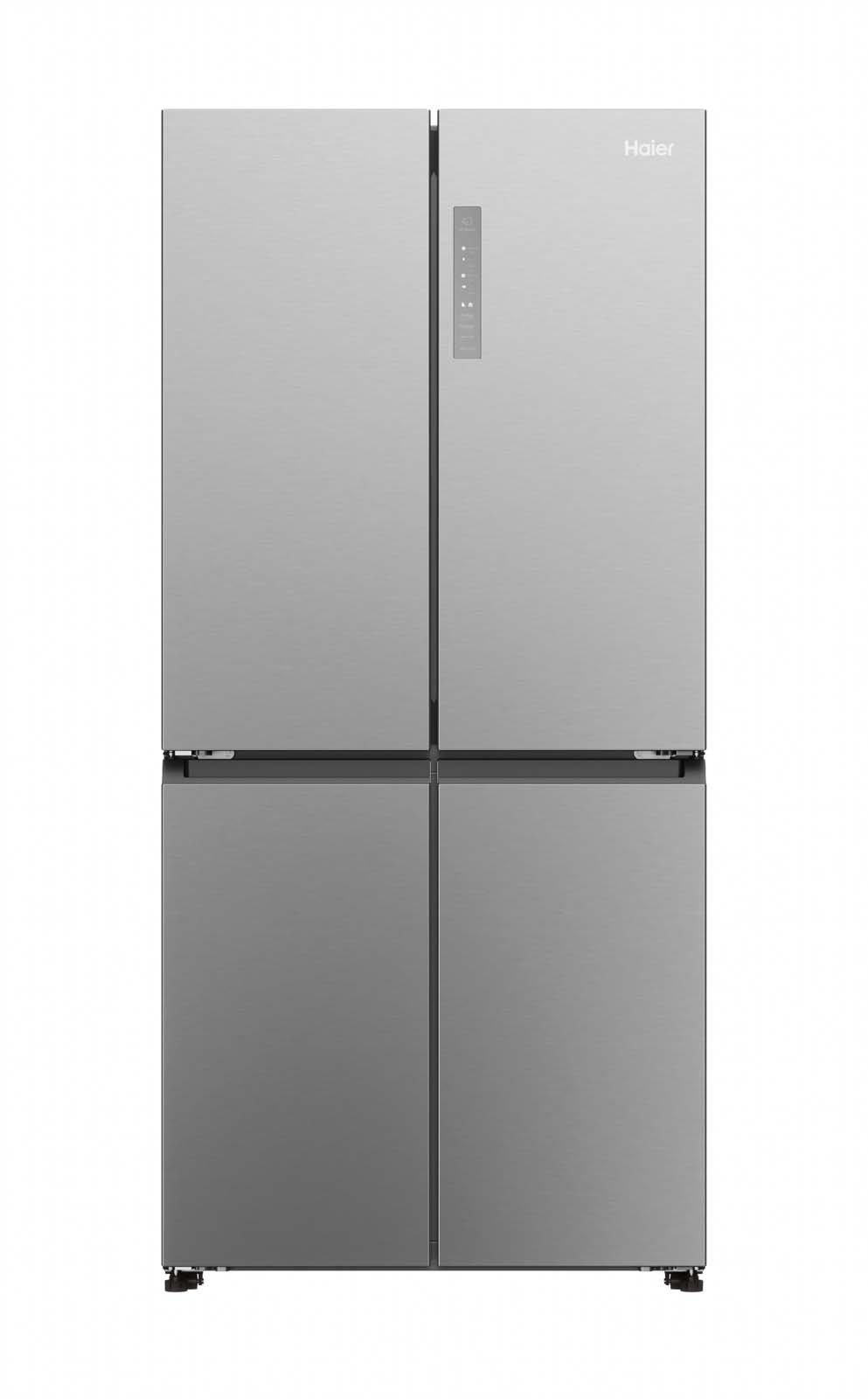 Haier Side by Side Refrigerator 11.1Cu.ft, Freezer 4.2Cu.ft, 4 Doors, Twin Inverter Silver