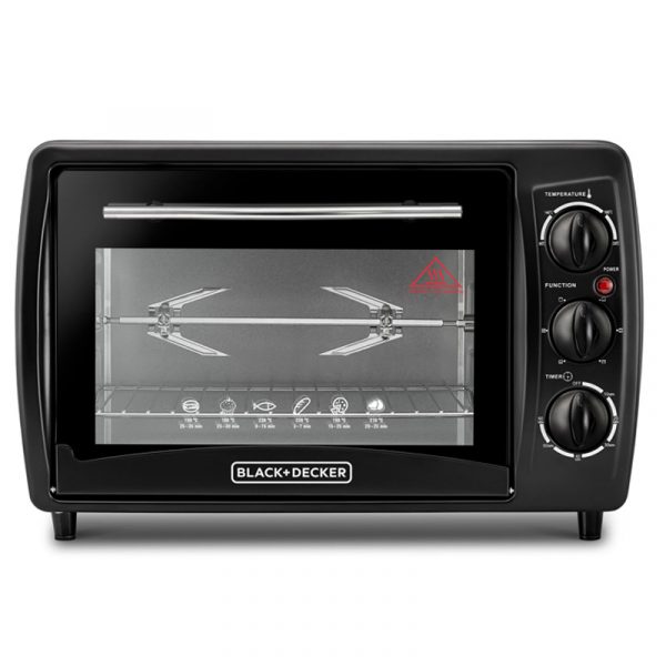 Black+Decker Toaster oven – Double Glass – 19L Capacity – Black
