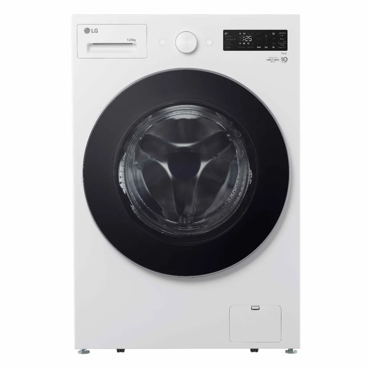 LG 13 kg Front Load Washing Machine, White, with Dryer