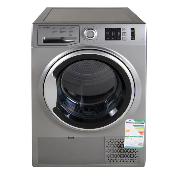 Ariston Dryer Front Load – Condensing – 8 Kg Drying – 15 Programs – Silver