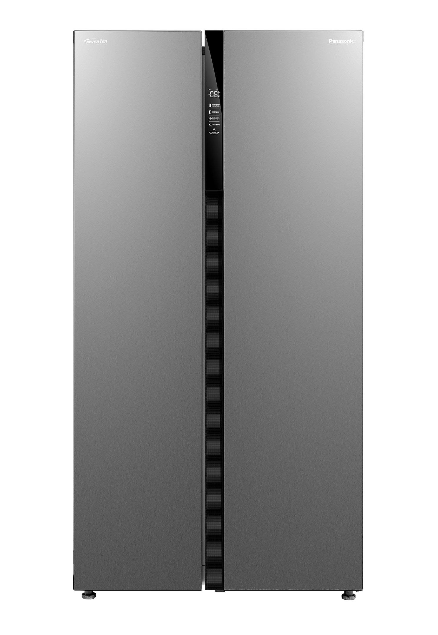 Panasonic Side by Side Refrigerator 11.8Cu.ft, Freezer 6.2Cu.ft, INVERTER, Stainless Steel