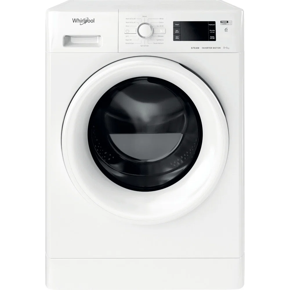 Whirlpool Automatic Washing Machine, 9 Kg, Front Facing, White